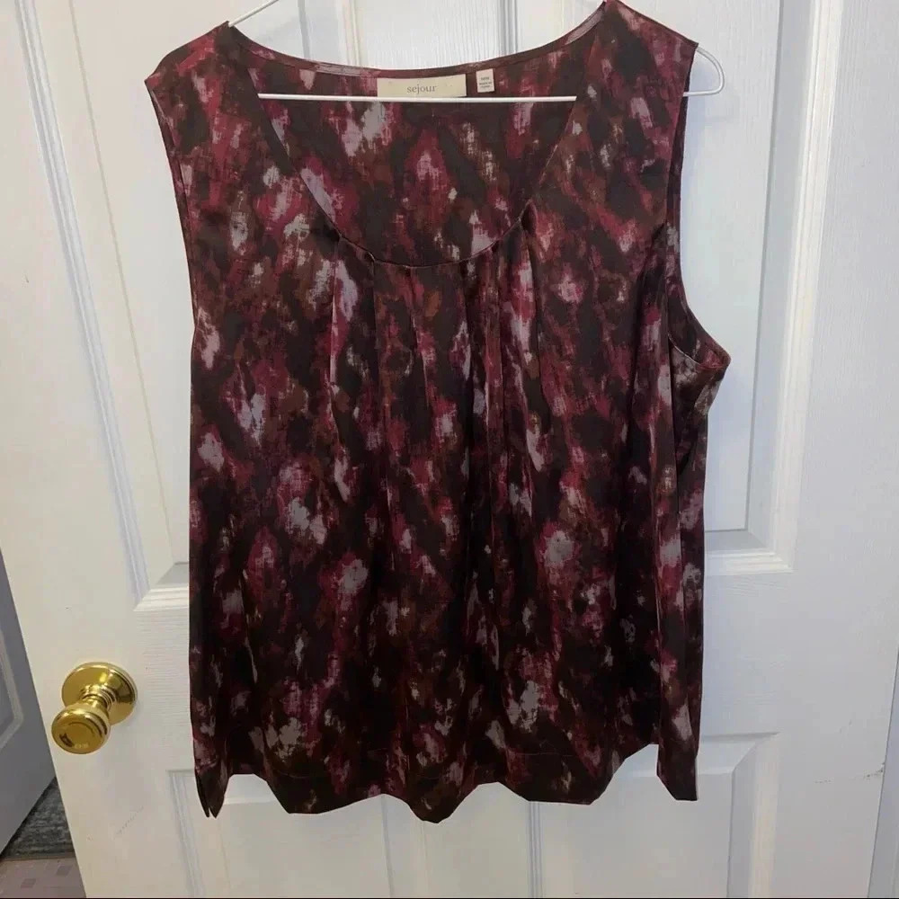 Sejour tank top multicolored sz 14w
